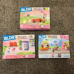 Hello Kitty BLDR Mini Building Sets - Pink, Red, Blue